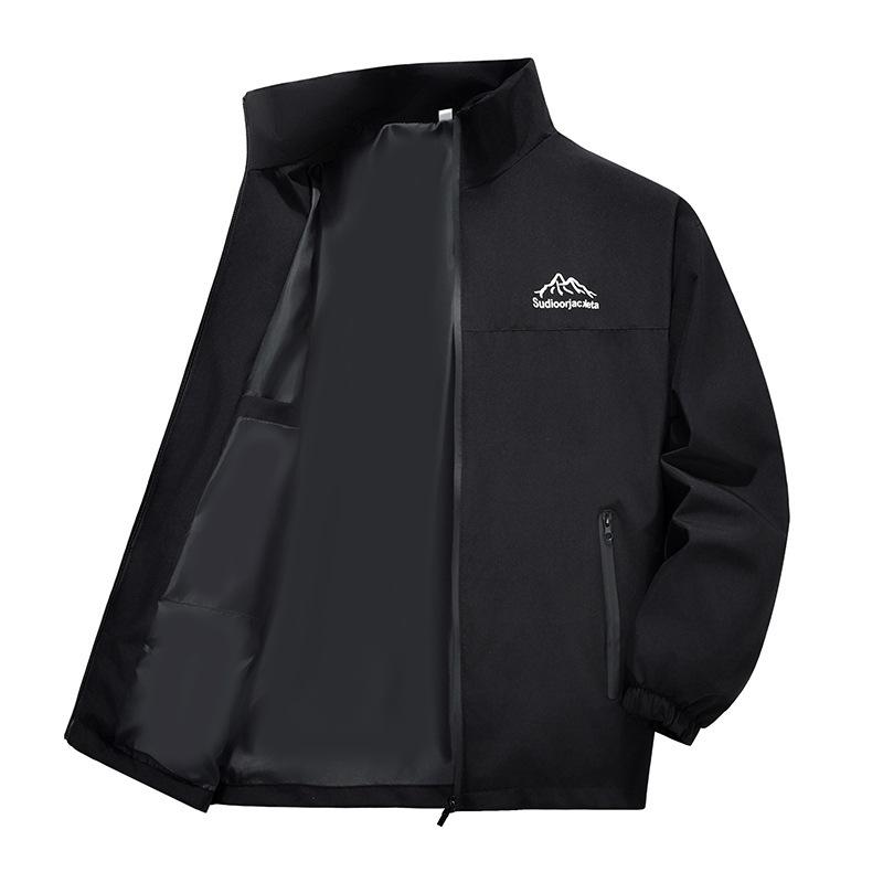 Men's Lightweight Stand Collar Windproof Waterproof Jacket for Spring and Autumn