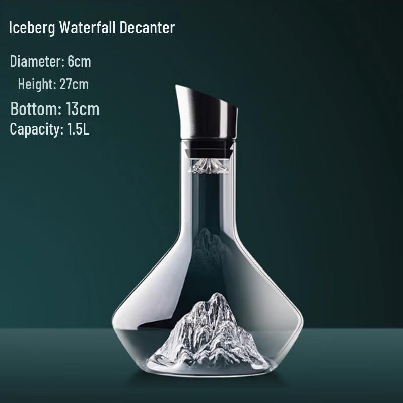 Iceberg Waterfall Wine Decanter & Glass Set