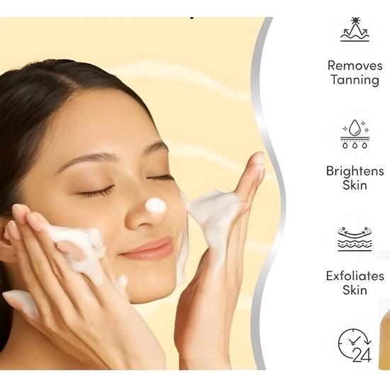 Sandelholz & Safran Ghar Magische Seifen für das Bad (Packung mit 3) | Parabenfrei | Sandelholz | Hautaufhellende Ghar-Seife für Männer & Frauen je 100 Gramm