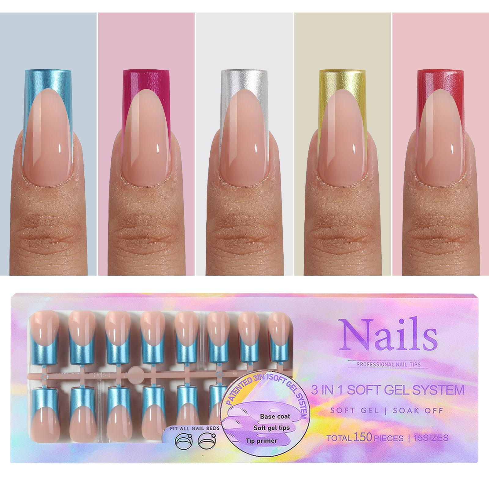 

Очаровательные накладные ногти в форме миндаля, накладные ногти, бесшовные, съемные, многоразовые, полностью покрывающие ногти