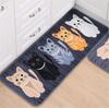 50*120cm Floor Mats Cute Cat Print Bathroom Kitchen Carpets House Anti-Slip Doormats for Living Room