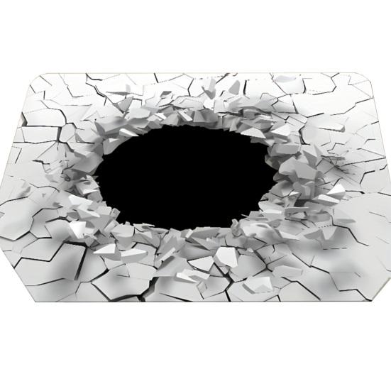 3D Optical Illusion Floor Mat Realistic Hole Door Mat for Living Room And Entry Area Non-Slip Soft Pet-Friendly Rug Interactive Visual Effect Carpet