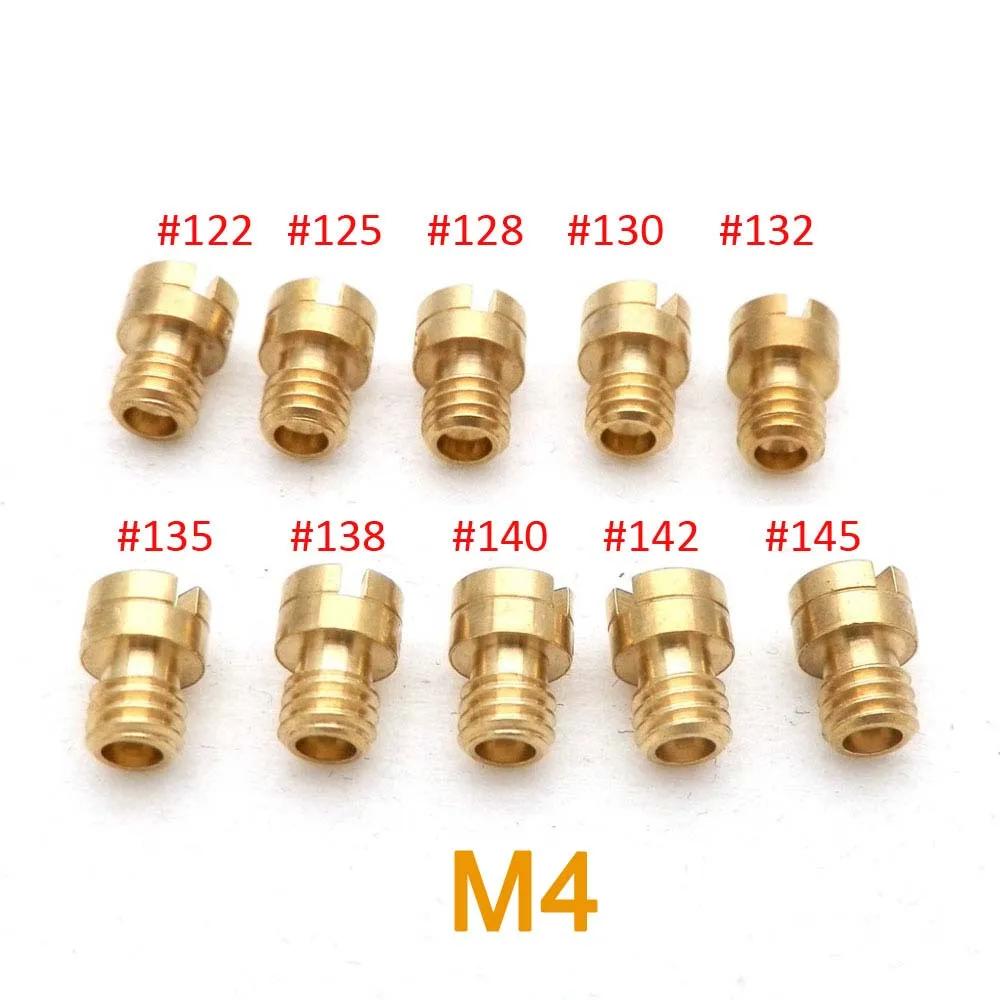 Pack of 10pcs Motorcycle Carburetor Main Jets Slow Pilot Jets M4 M5 6mm Thread for PWK Keihin OKO CVK Carb Set Injector Nozzle