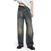 VOGUO RELAY Unisex Retro Washed Distressed Straight-Leg Jeans