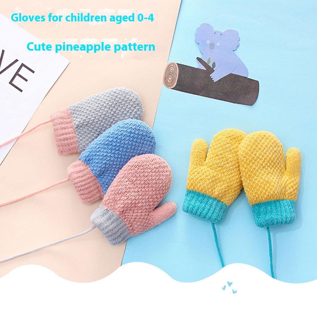 Boys Girls Mittens Toddler Gloves Age 2-3 Soft Hanging Neck Mittens For 1-3 Years Old Baby Mittens