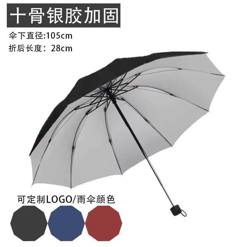 Umbrella Logo Printing Pattern Advertising Umbrella Fixed Parasol Sunscreen Vinyl UV Protection Folding Umbrella
