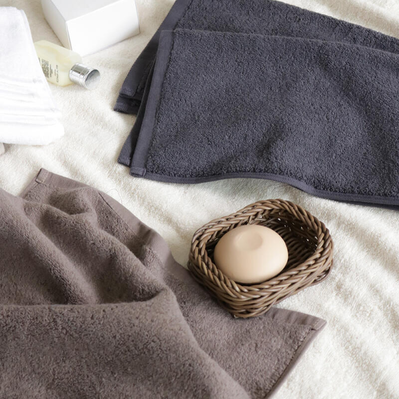 Natural fluffy towel (wash towel) white