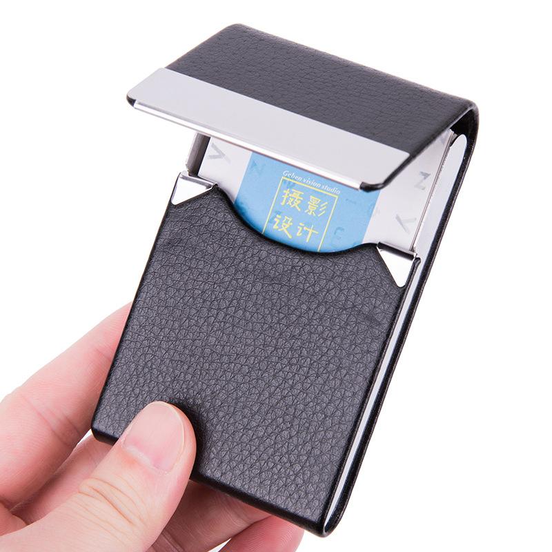 Portable Pu Leather Business Card Holder Available In Multiple Colors Suitable For Both Men And Women
