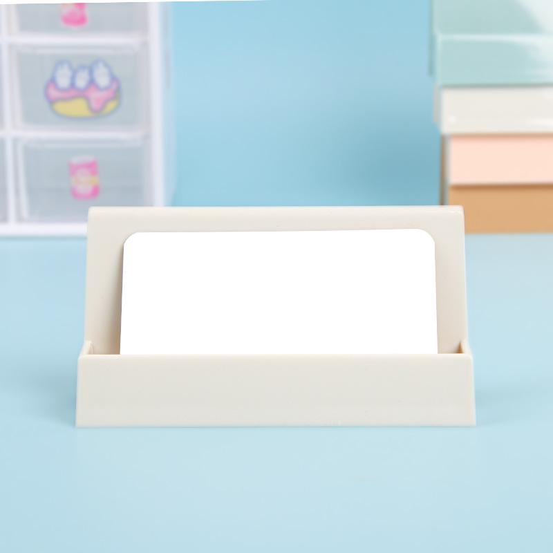 Desktop-Visitenkartenständer, Memohalter, Aufbewahrungsbox, Plastikkarten-Organizer für das Büro, niedliches Schreibtisch-Zubehör