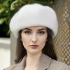 Winter Painter's Hat Vintage Faux Mink Fur Artistic Thickened Fashion Accessories Warmth Adjustable French Style One Size