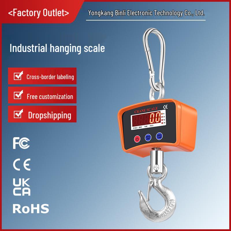 500kg/1t LED Crane Scale - Digital Hanging Hook Scale for Lifting