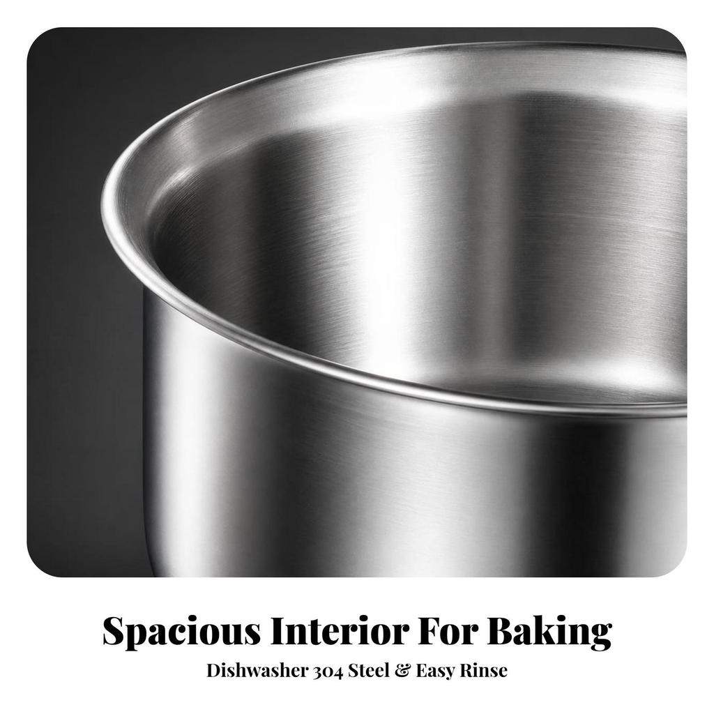 Stainless Steel Mixing Bowl Rust-Resistant Deep Safe for Bakers