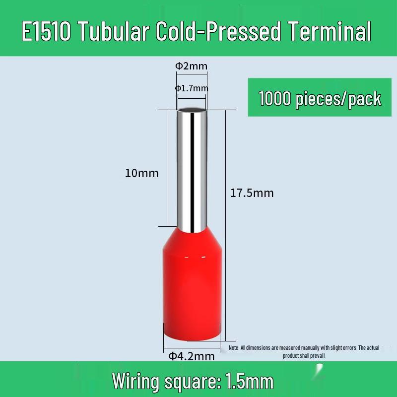 Cold-Pressed Wire Terminal Set with Tube & Pin-Type Copper Connector Crimping Pliers