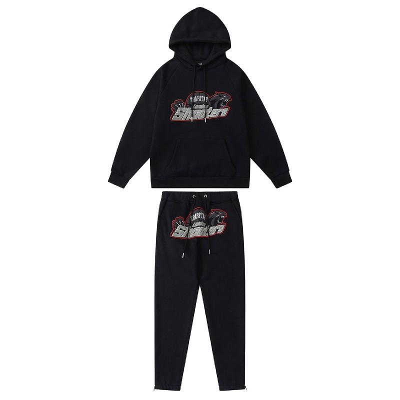 Streetwear Hooded Sweatshirt Set Loose Fit Embroidery Winter Casual Top Youth
