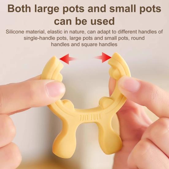 Silicone Pot Lid Clip Spoon Holder Bracket Anti-overflow Support Rack for Kitchen Universal Spatula Holder Clip