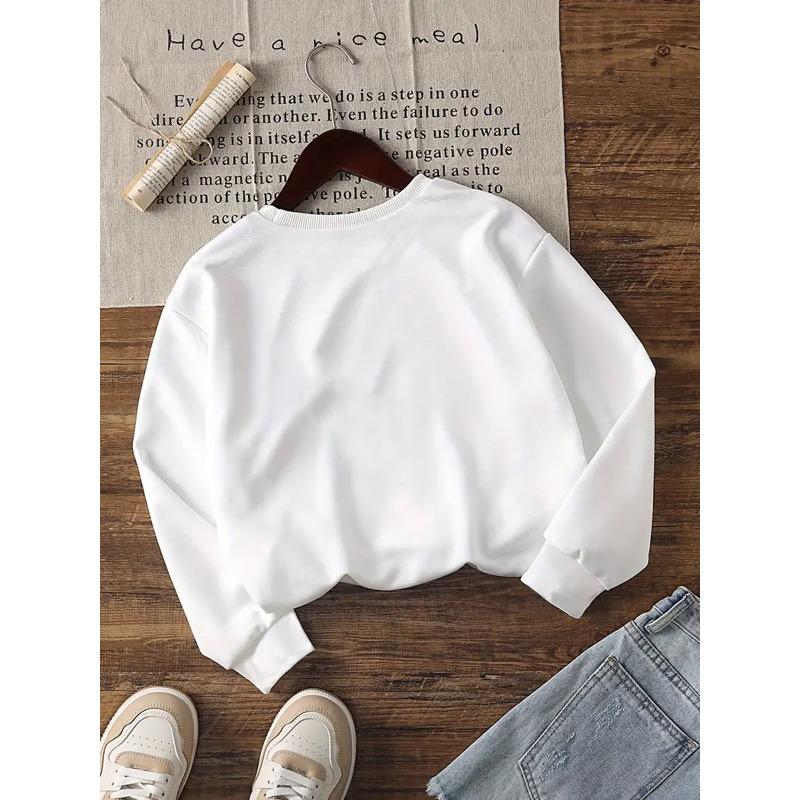 Kids Sweatshirt Crew Neck Sweatshirt with Cool Creative Cartoon Fashion Glasses Shark Graphic Print, White Crew Neck Sweatshirt