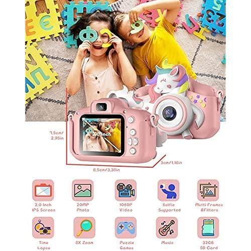 Appareil photo numérique enfant - gofunly x1 - 20mp - hd 1080p - 32gb sd carte