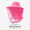 Men's Large Brim UV-Blocking Fishing Hat with Insect-Proof Net