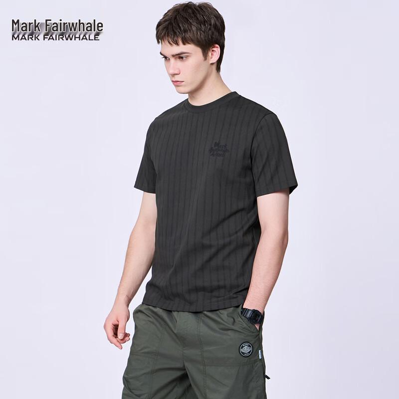 Mark Fairwhale Men s American Vertical Stripe Round Neck T-Shirt L