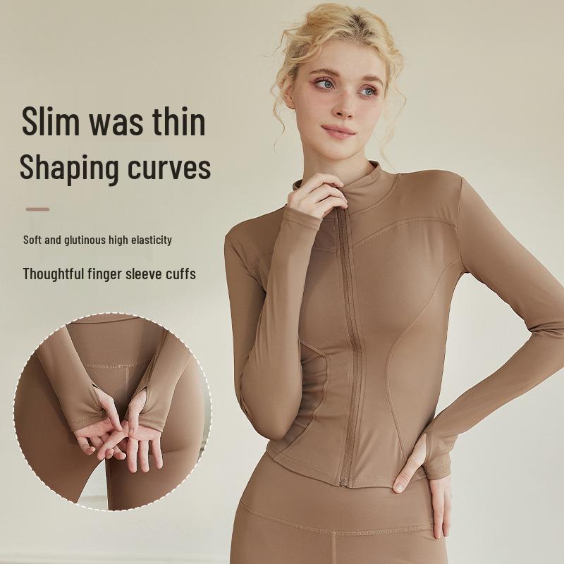

Women s Yoga Long-Sleeve Running Jacket - Quick-Dry Outdoor Fitness Top S