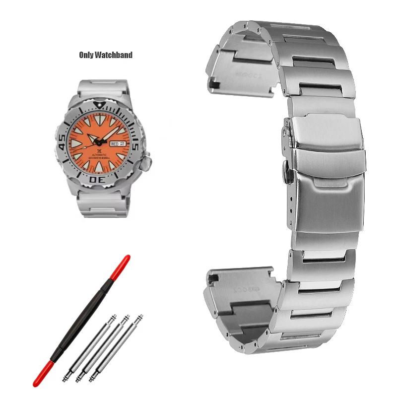 

Классический браслет из нержавеющей стали 20MM для SEIKO No. 5 ремешок для часов Red Toothed Water Ghost Little Monster SRPH75K1 SKX781 779 ремешок для часов 20mm серебряный