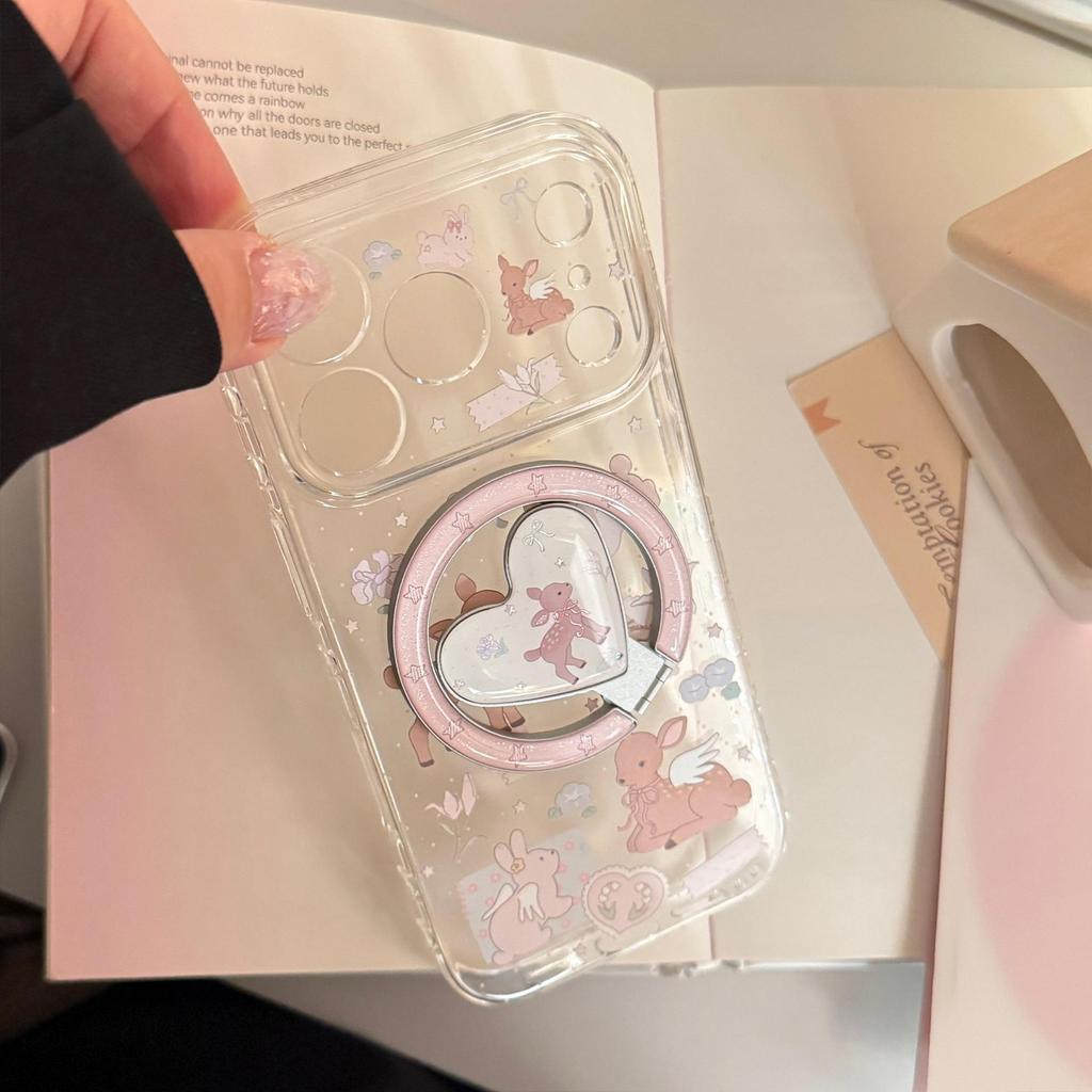 Coque de téléphone magnétique mignonne de poney pour iPhone 16, iPhone 17 et iPhone 17 Pro Max