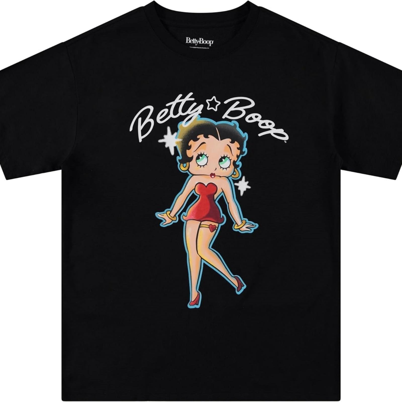 Женская модная футболка Betty Boop, футболка с коротким рукавом Бонни, Марджи и Мэй, винтажная футболка S