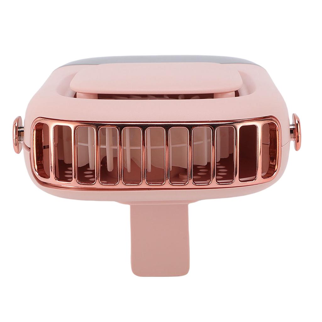 Hanging Neck Fan Powerful Long Battery Life USB Rechargeable Fan with Neck Strap for Outdoor Travel Roseate