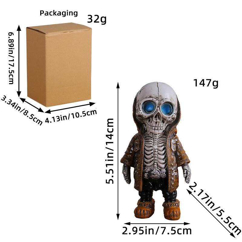 Halloween Skeleton Doll Resin Ornament Alien Hoodie Ghost Festival Party Desktop Courtyard Decorationv