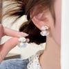 New Fresh And Sweet Shell Pearl Stud Earrings, Small And Exquisite with a Creative Design, Perfect for a Beach Vacation And Versatile for Any Outfit