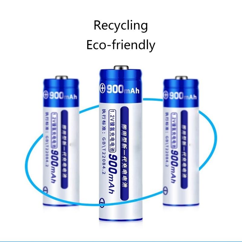Pack of 4 LR03 High Capacity Rechargeable Batteries with Storage Case Replacement for Electronics Devices Accessories