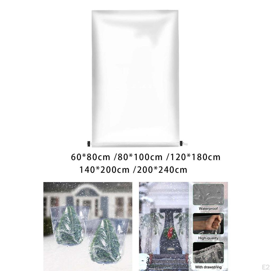Plant Blanket, Tree Blanket with Drawstring, Dustproof, Clear, Reusable, Warm Protection Bag