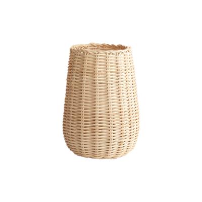 1Pc DIY Rattan Hand Woven Pot Vase Flower Arrangement Home Decor Creative
