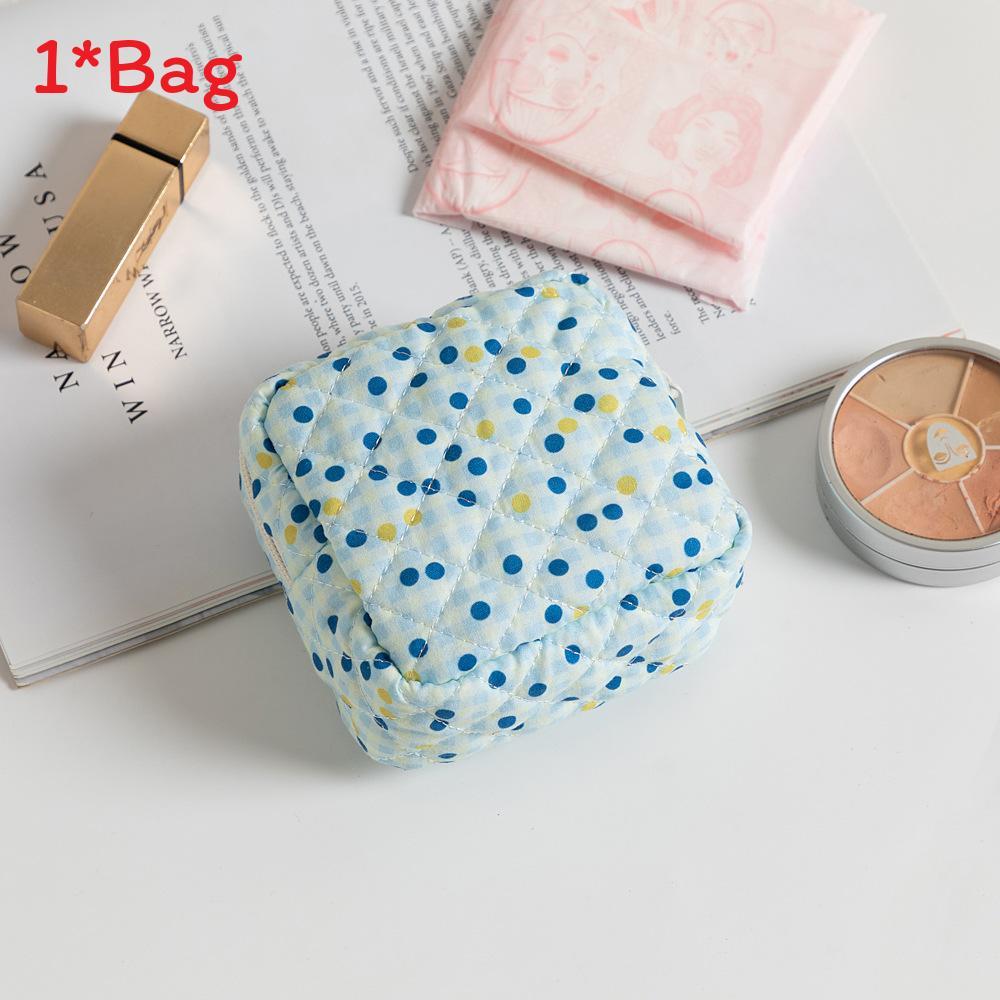 Floral Polyester Breathable Sanitary Pad Storage Bag For Girls Travel And Daily Use