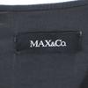 MAX&CO Five-quarter sleeve switching Long dress 40 Navy system Back zip Women Used