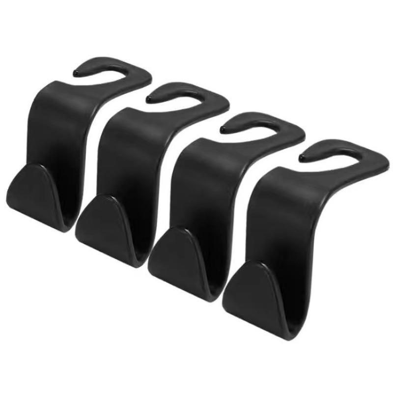 2/4pcs Car Seat Hook, Save Space, Durable Car Carbon Fiber Hook, Hidden Seat Back Hook, For Hang Heavy Objects, Sundries, Bags 3.5in Car Accessories