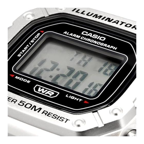 [Casio] CASIO Standard Digital Watch W-218HD-1AV Men's Cheap Casio Chipkashi Metal Band Silver Overseas Model [Parallel Import]