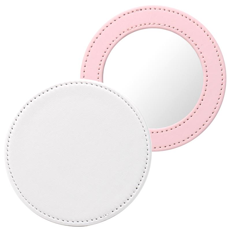 Portable Round Heat Transfer Makeup Mirror for Custom Logo and Image Printing