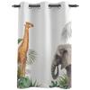 Flower Pattern Plant Dark Jungle Palm Bright  Window Curtains Scenic Curtains for Living Room Decorative Items Living Room