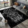 Odin Simbolo Vichingo Valknut Nordico Valhalla Tappeto Tappetino per Soggiorno Camera da Letto Casa Decorazione Divano, Tappeto da Area Tappetino Antiscivolo per Pavimento
