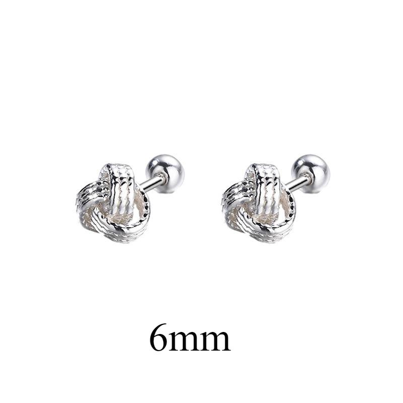 

S925 Silver Cross Screw Stud Earrings for Women Fine Jewelry Luxury Vintage Accessories Peace and Good Luck