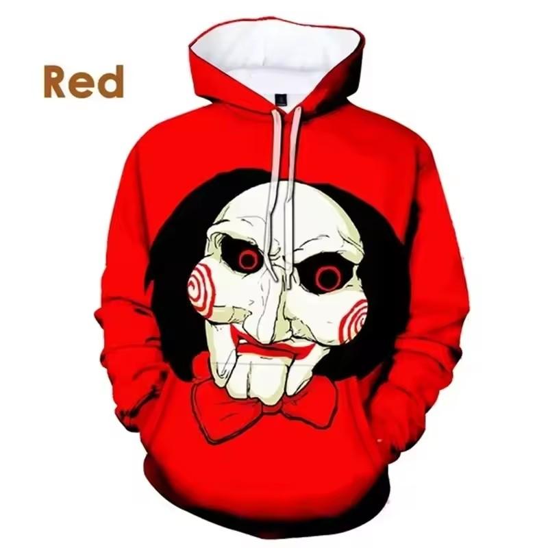 

3D Друк Чоловічі Худі Біллі Маріонетка - Пила Фільм Жахів Страшний Персонаж Вбивця-Пазл Толстовка Повсякденні Пуловери з Капюшоном 5XL