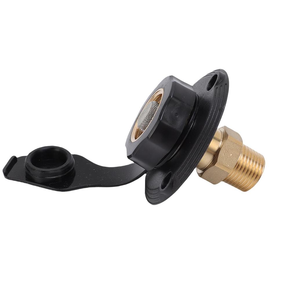 RV City Water Fill Inlet Brass One Way RV Water Inlet Replacement for for RV Trailer Marine