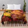 Autumn Theme Flannel Throw Blanket King Queen Size for Bed Sofa Couch Decor Lightweight Warm Super Soft Art Blanket Good Gift