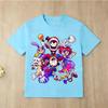Children Short Sleeve T Shirts The Amazing Digital Circus Anime Cartoon Print Cotton Top Boys Girls Summer Casual Crew Neck Tees