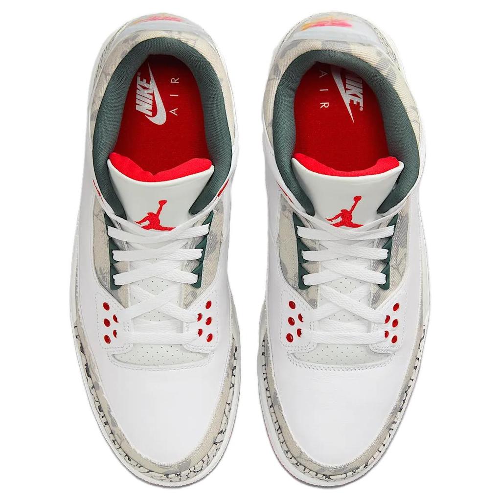 Air Jordan 3 Retro Wings Unisex Sneakers White Fire-Red Off-White HM6993-100