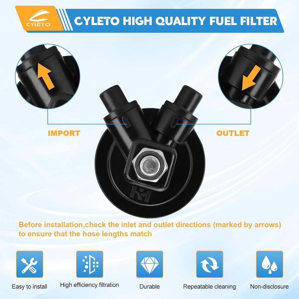6R3-24560-00-00 Fuel Filter Assembly Fit For Yamaha 115HP 130HP 140HP 150HP 175HP 200HP 225HP Replaces Yamaha 2/4 Strokes Outboard Motor#6R3245600000