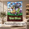 Plants Vs. Zombies Tapestry, Personalized Custom Text, Wall Hanging Tapestry For Living Room Home Wall Decor