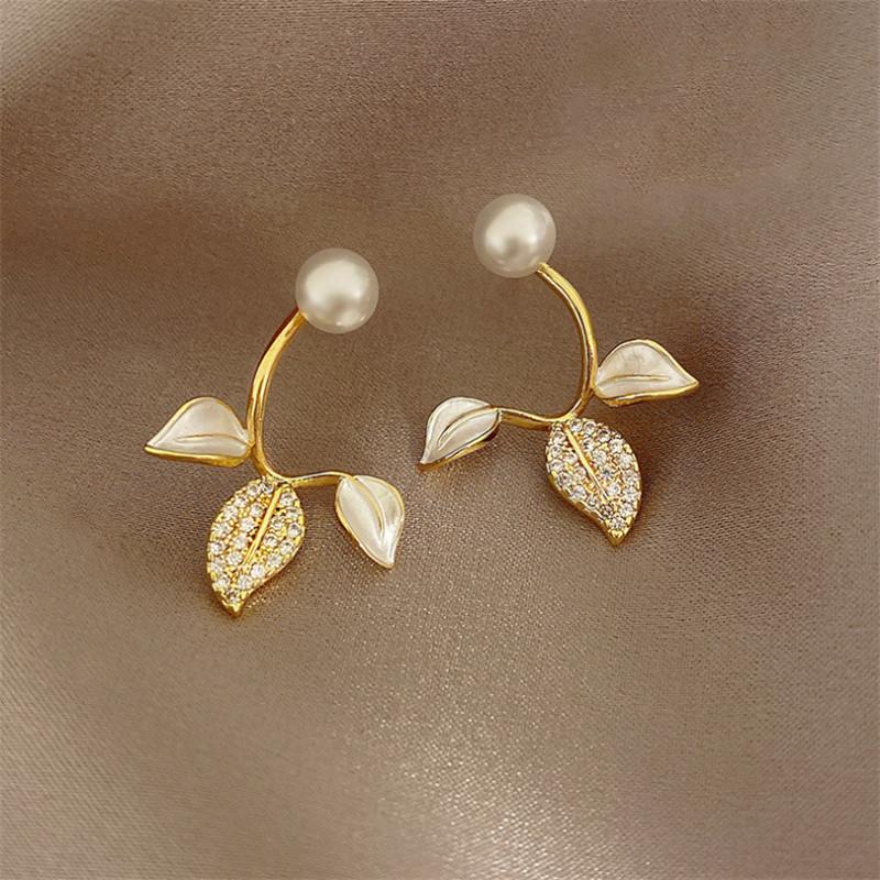 Korean Heart Drop Earrings For Women Girl Romantic Valentine's Day Gift Fashion Jewelry Trend Hanging Pearl Cute Bowknot Earring