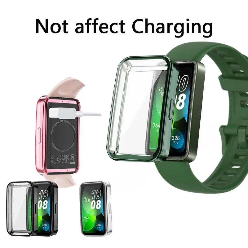 Silicone Watchbands For Huawei Band 9 Strap Replacement Strap For Huawei Band 8 Correa Bracelet Screen Protector Accessories